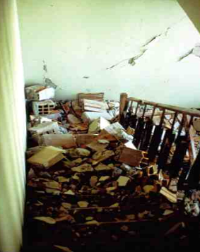 Managua 지진 칸막이 벽 피해 (1972)